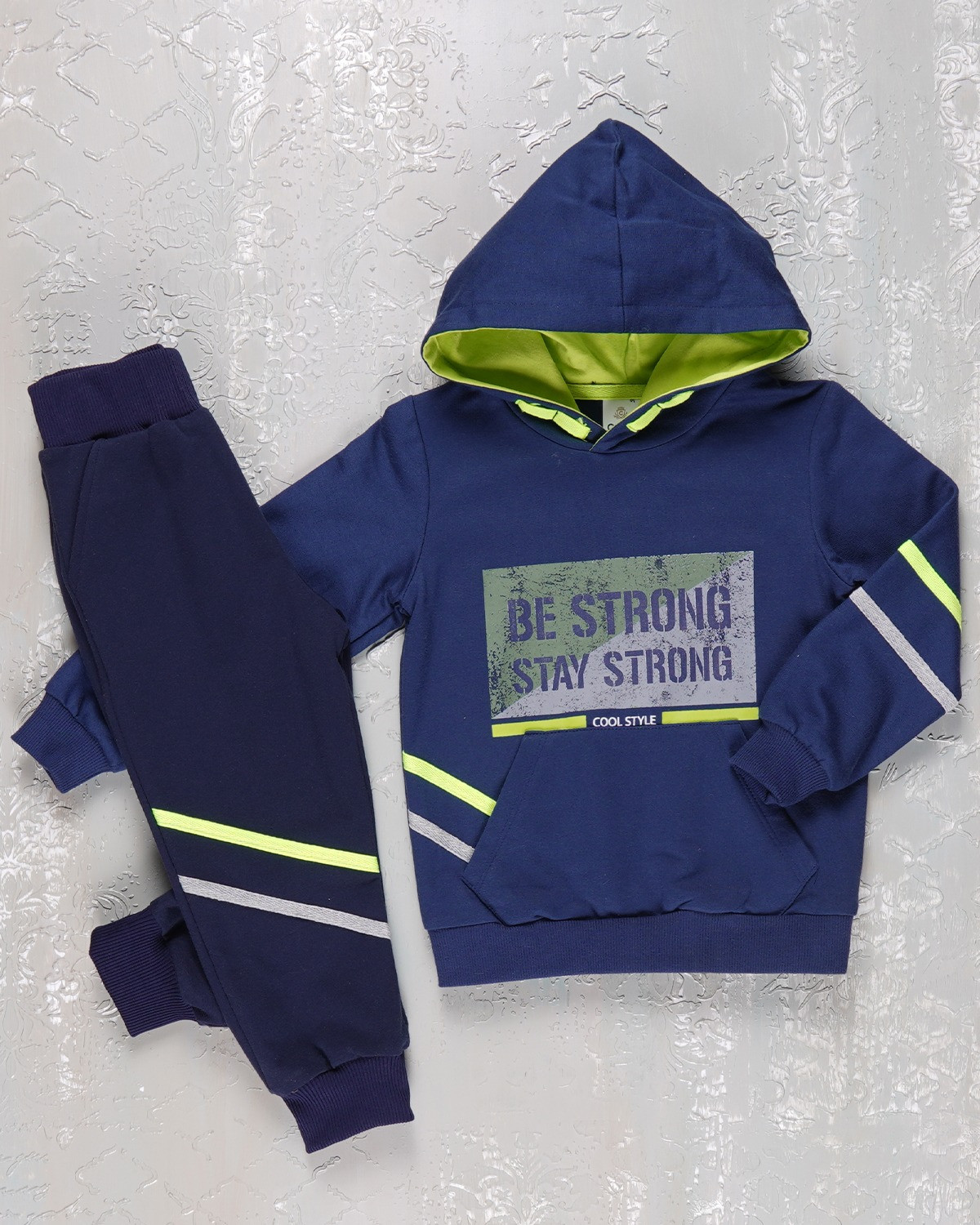 Baby Boys Two Piece “BE STRONG” Hooded Tracksuit (5-12Y)
