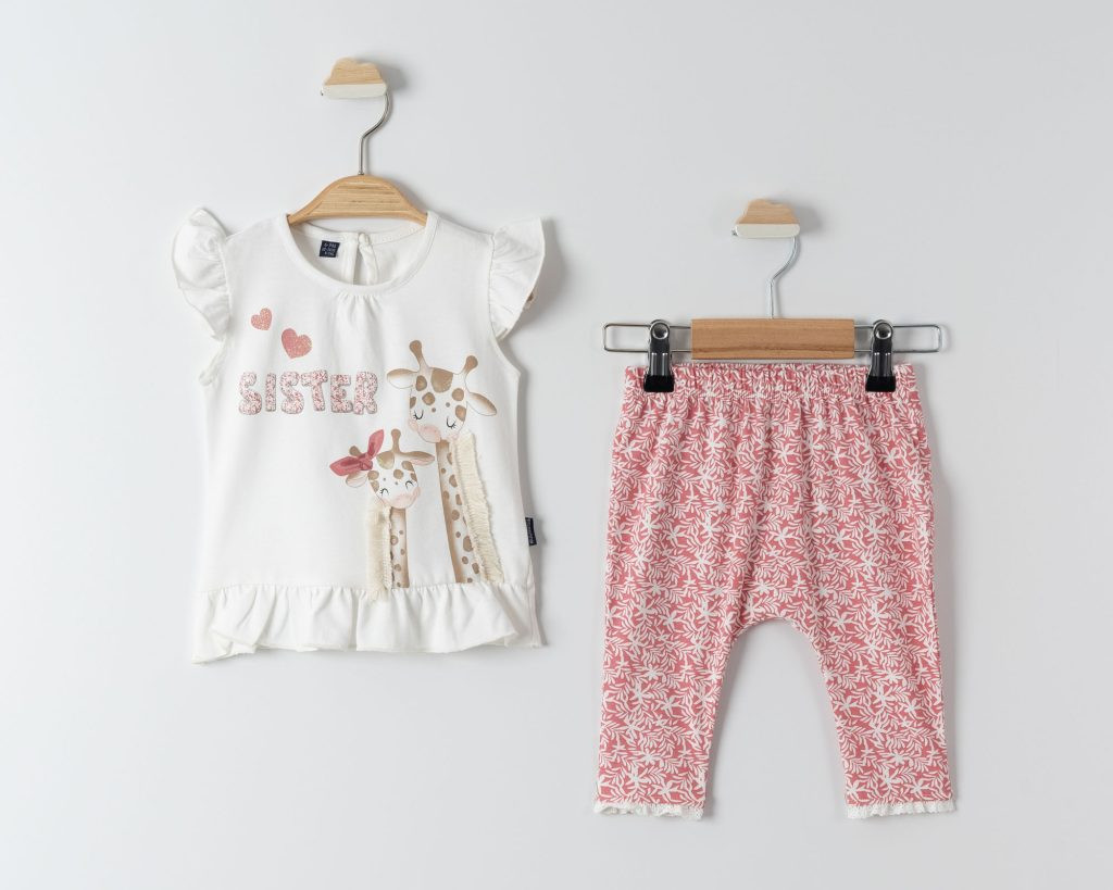 Baby Girls ‘SISTER’ Heart Top & Leggings Set (6-24M)