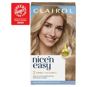 Clairol Nice'n Easy Crème Natural Looking Oil-Infused Permanent Hair Dye Light Ash Blonde 9A