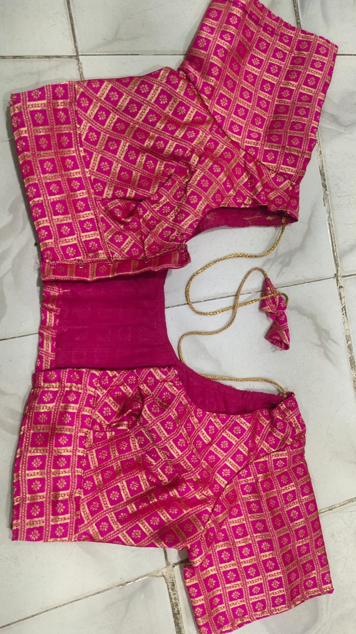 Colour Tissue with lining Saree blouse
