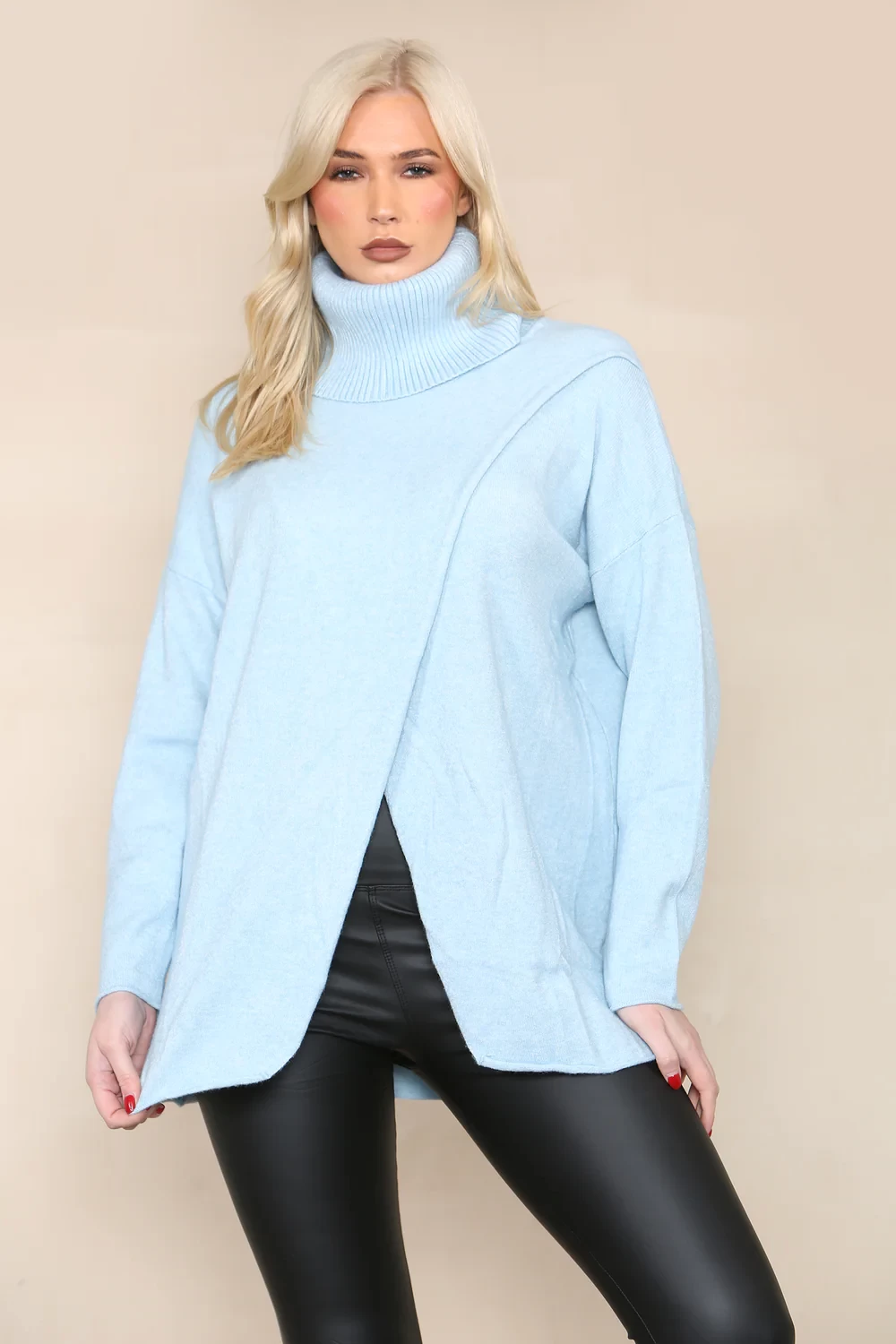TURTLE NECK WRAP JUMPER