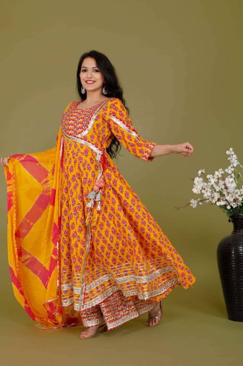 Cotton party wear kurti