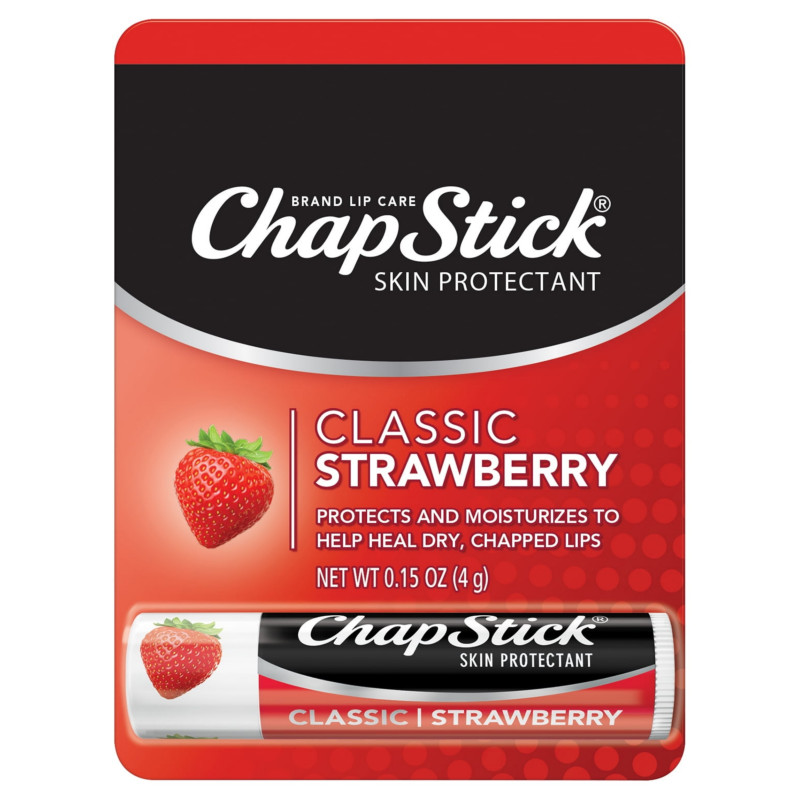 Chapstick Classic Strawberry Protects and Moisturizes Lip Balm 4g