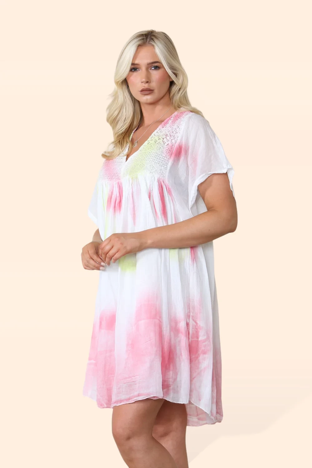 DETAIL TIE DYE DRESS