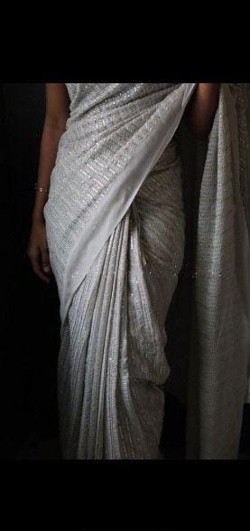 BEAUTIFUL SEQUINS WORK ALL OVER SAREE