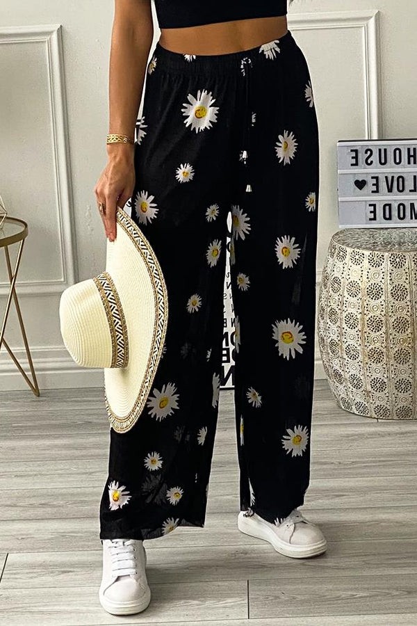 Plaid Print Drawstring Plazzo Trouser