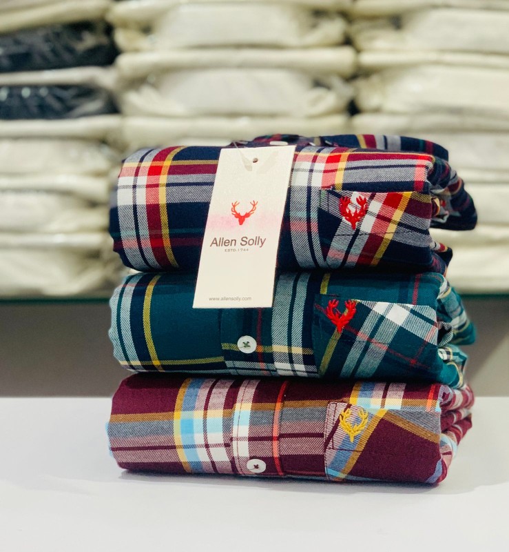 ALLEN SOLLY BRAND FULL SLEEVES CHECK SHIRTS