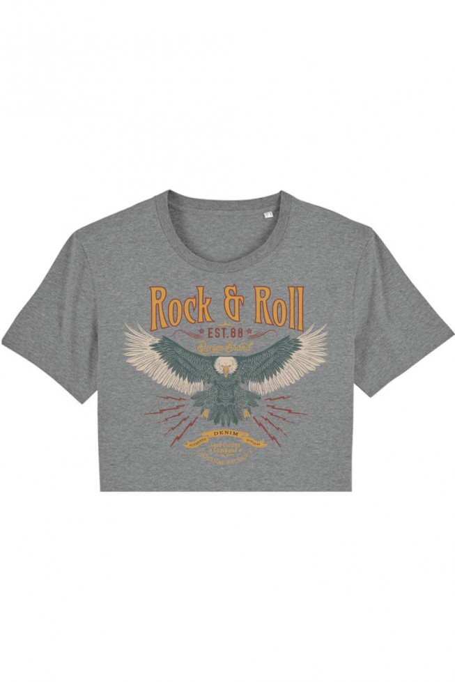 Rock and Roll Eagle Cropped T-Shirt