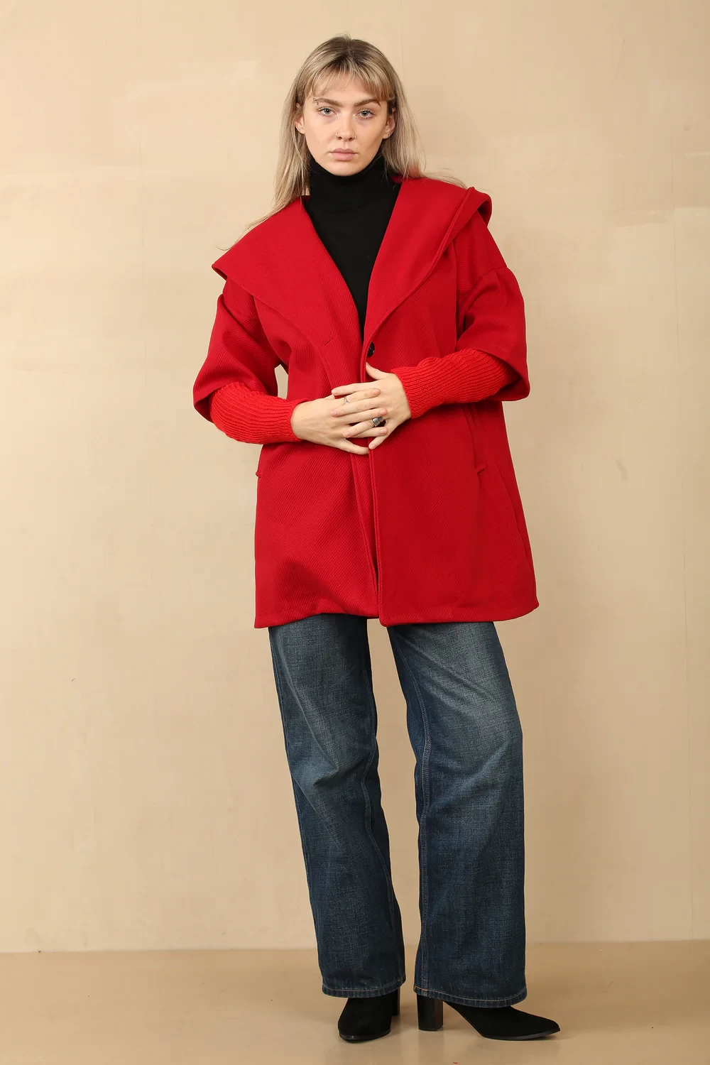 ALICE HOODED BUTTON DETAIL JACKET