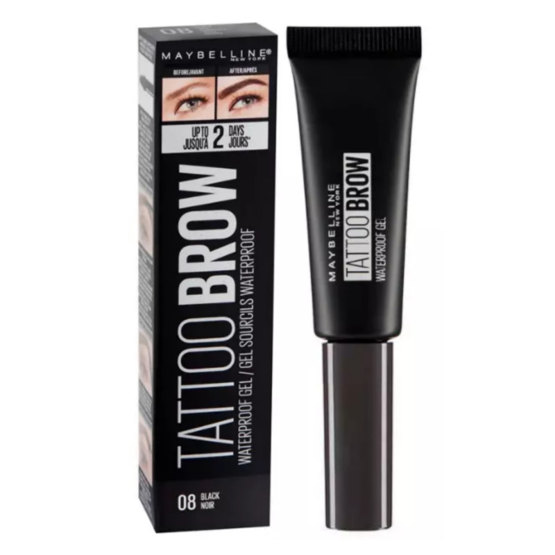 Maybelline Tattoo Brow Waterproof Gel - 08 BLACK NOIR
