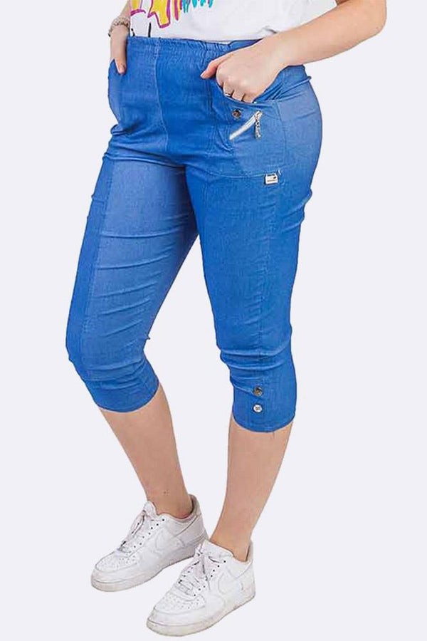 Two Button Zipped Cropped Trousers