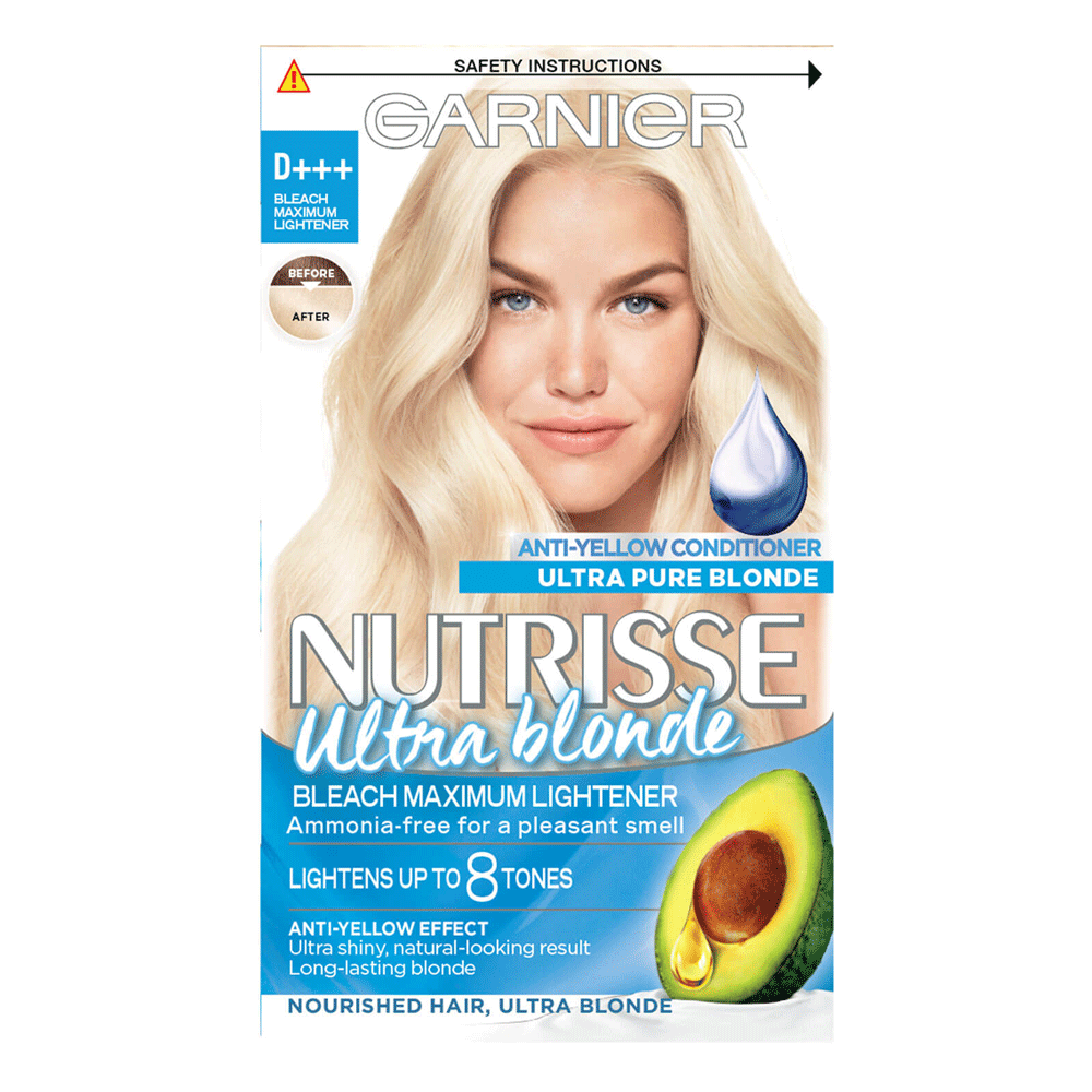 Garnier Nutrisse Ultra Maximum Lightener Permanent Hair Dye Blonde D+++ Bleach