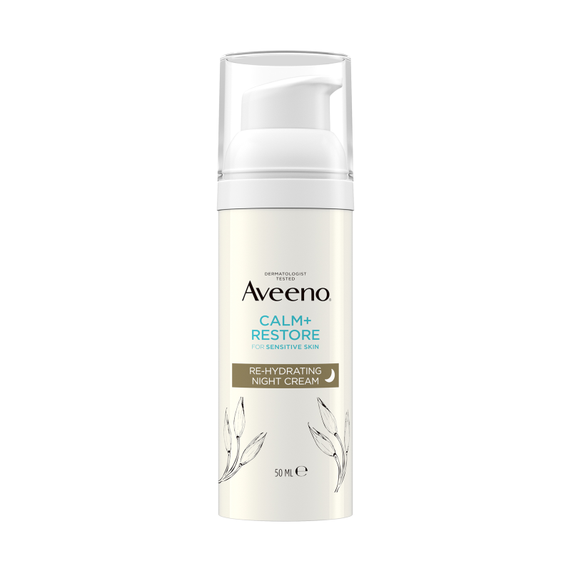 Aveeno Face Calmn & Restore Night Face Cream Moisturiser 50ml