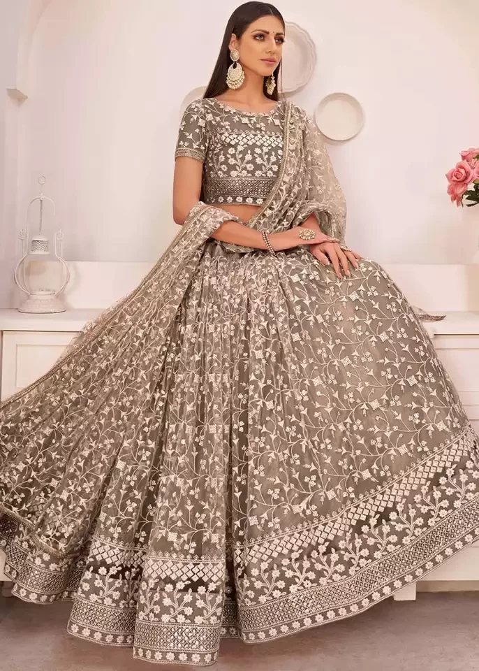 Women's Wedding Special Semi Stitched Blue Heavy Jecquard Banarasi Silk Lehenga Choli With Banarasi Duptta