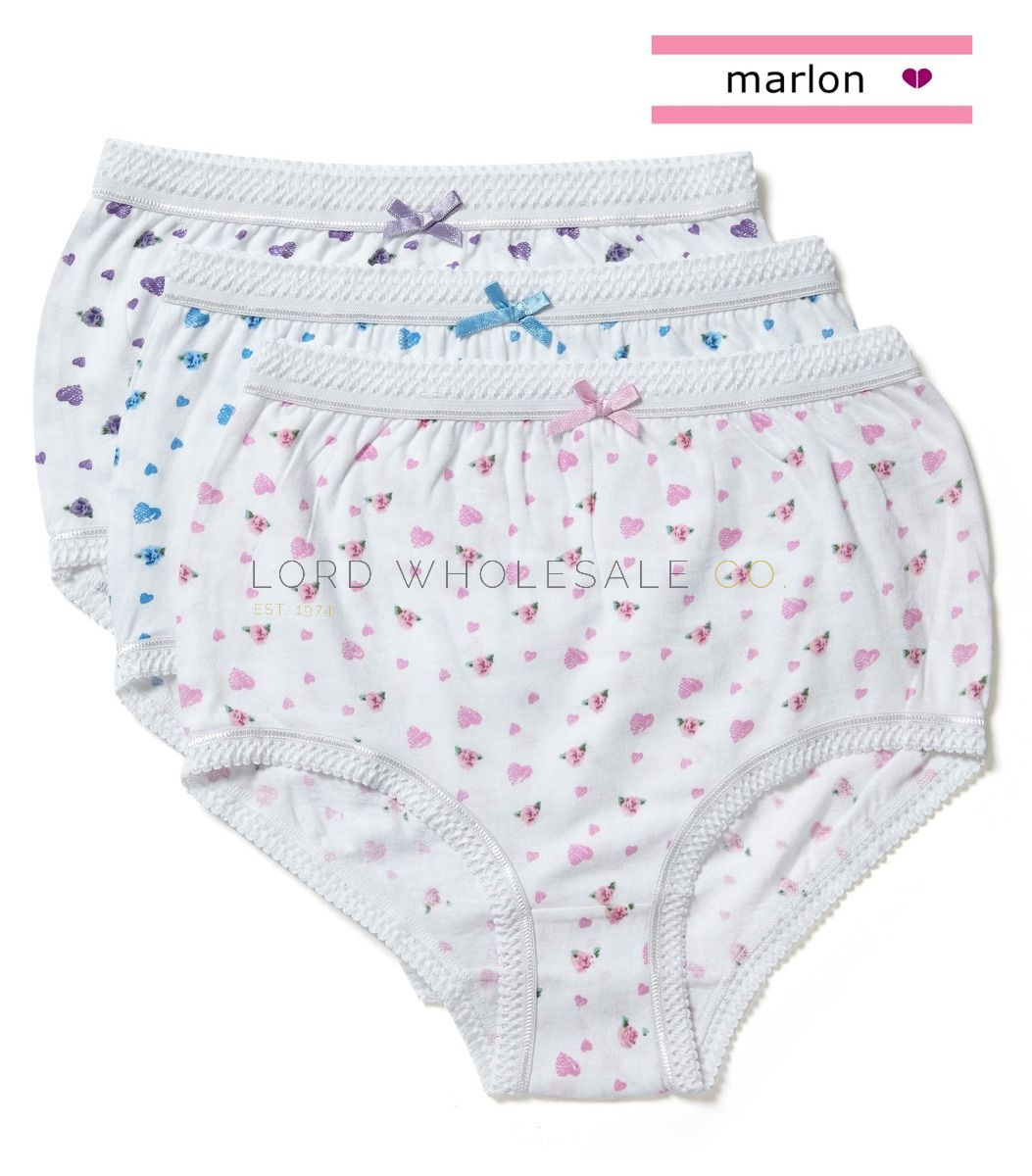 Ladies Floral 100% Cotton Full Briefs