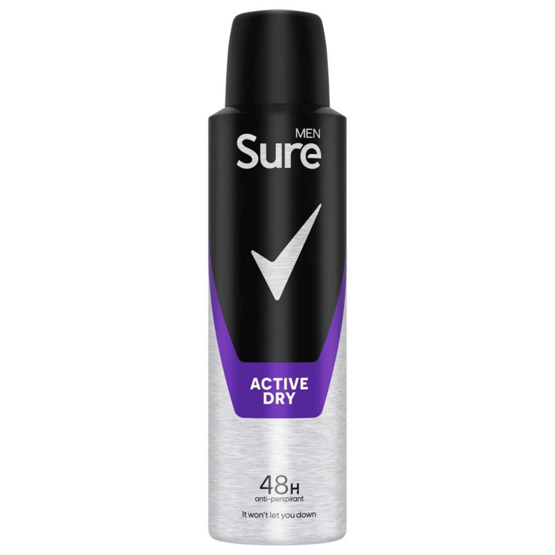 Sure Men Active Dry 48Hr Anti-Perspirant Deodorant Body Spray 150ml