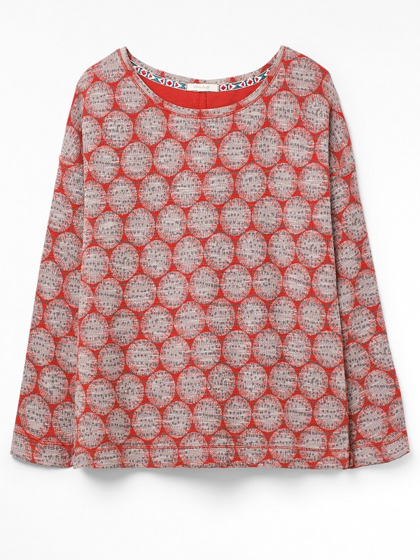 AMBER-ORANGE Print Savannah Jersey Top