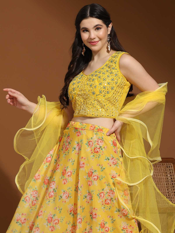 readymade party wear digital print single lehenga choli