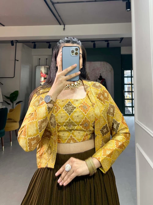 fullstitched function wear skirt top with koti single design