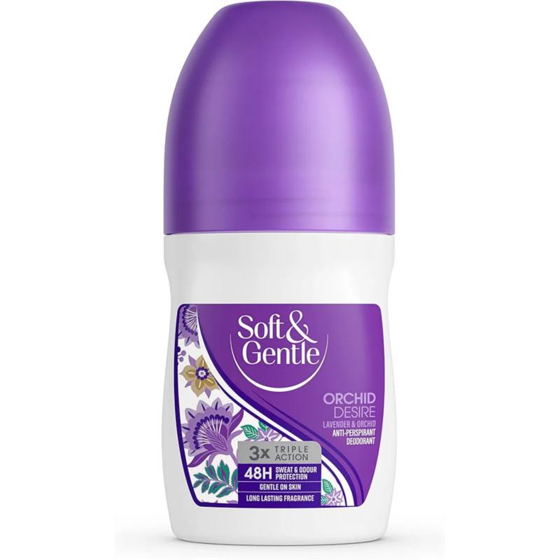 Soft and Gentle Orchid Desire Lavender and Orchid Anti-Perspirant Deodorant Roll On 50ml