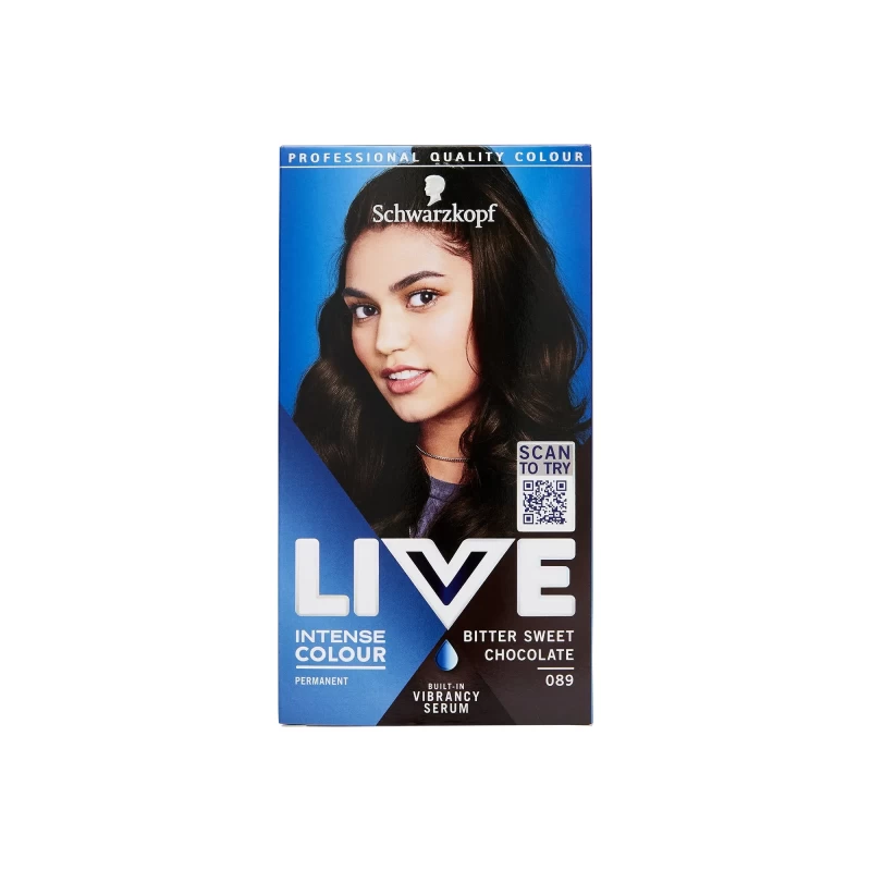 Schwarzkopf Live Intense Colour Permanent Hair Dye Bitter Sweet Chocolate 089