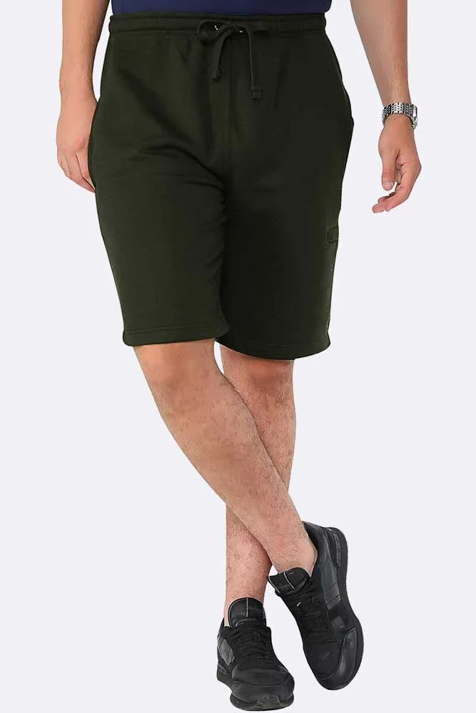 MEN DRAWCORD SIDE ZIPPER PLAIN SHORTS