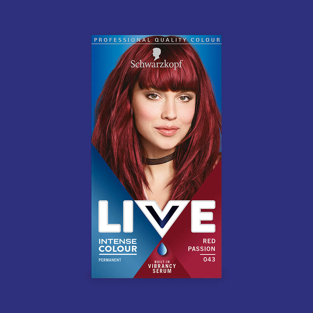 Schwarzkopf Live Intense Colour Permanent Hair Dye Red Passion 043
