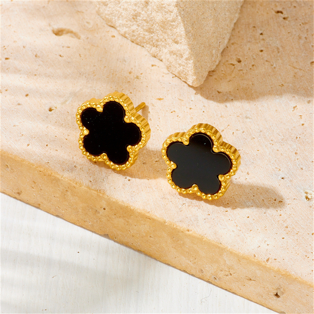 Sweet Minimalist Classic Style Pork Belly 304 Stainless Steel 18K Gold Plated Earring