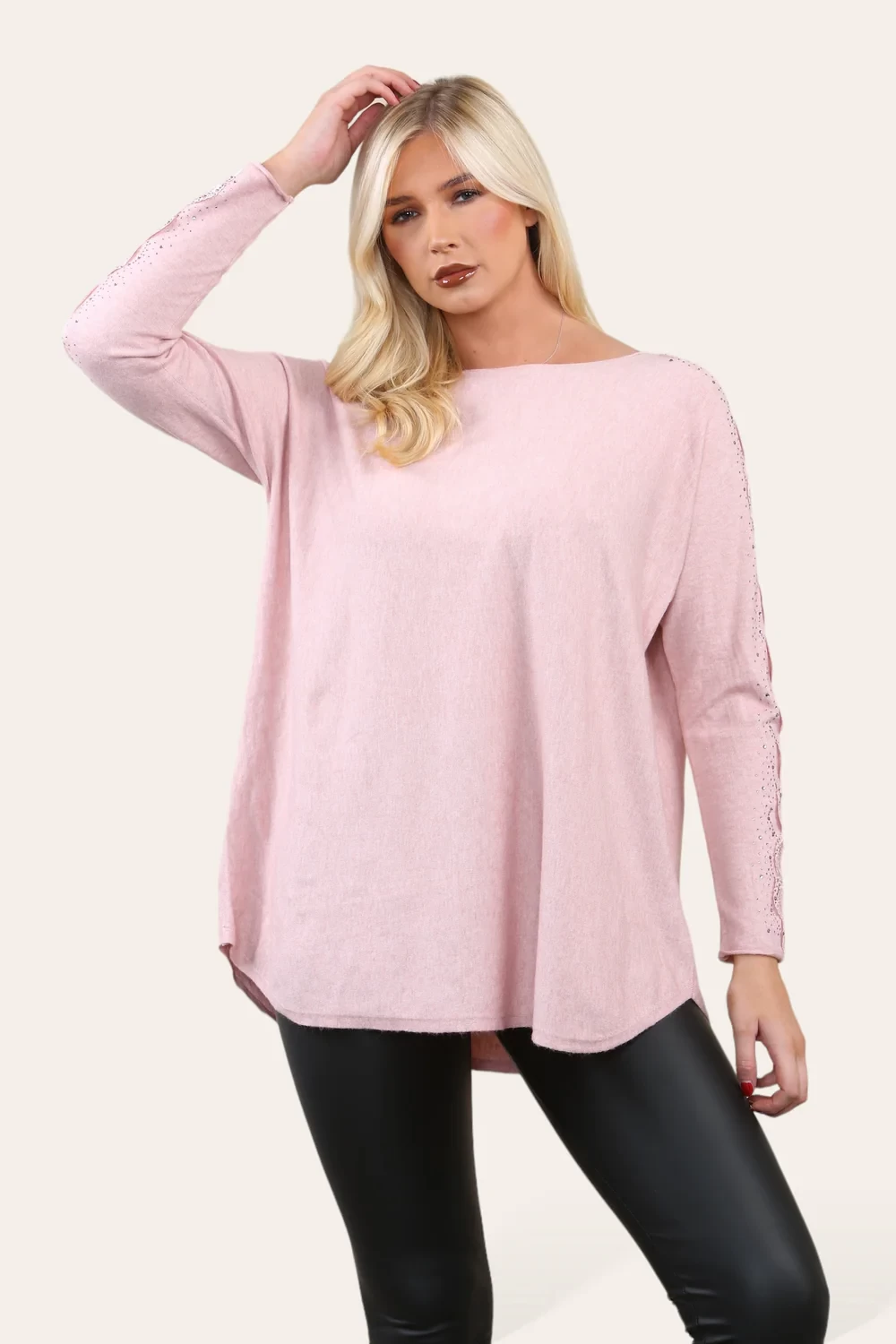 SLEEVE SEQUIN JUMPER