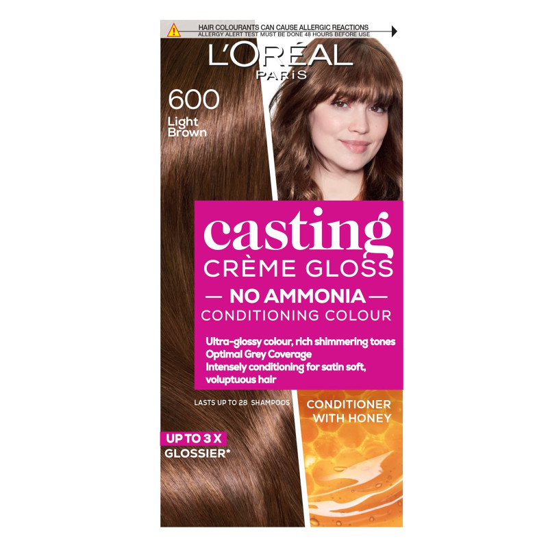 L'Oreal Paris Casting Creme Gloss Semi Permanent Hair Dye Light Brown 600