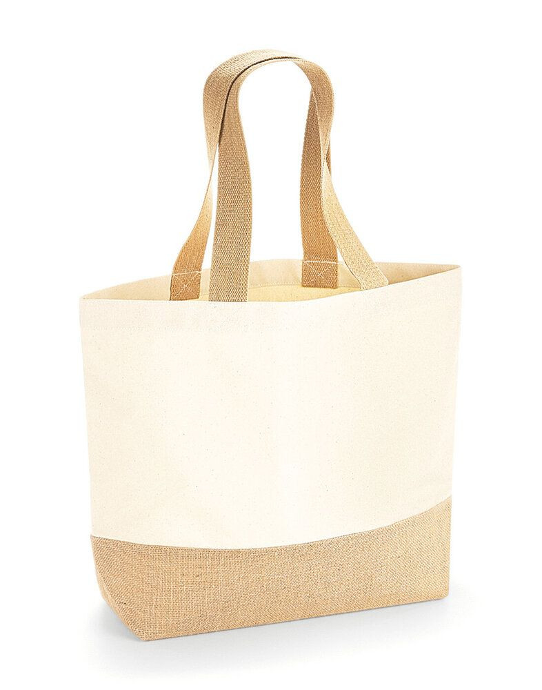 JUTE BASE CANVAS TOTE BAG