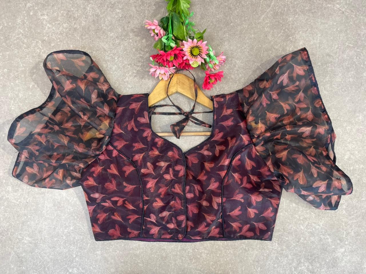 Heavy rich print designer pattern Saree blouse