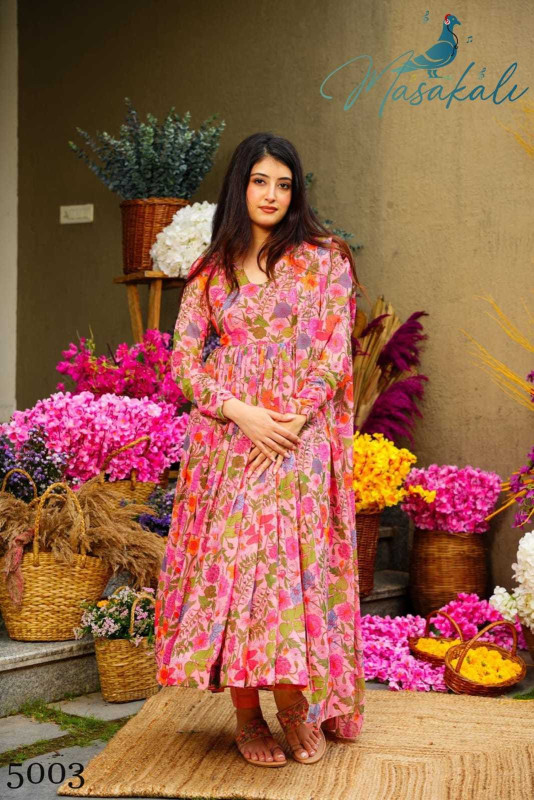 readymade beautiful digital print flair gown pant with dupatta