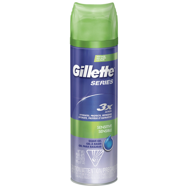 Gillette Series 3X Action Sensitive Shave Gel With Aloe 200ml