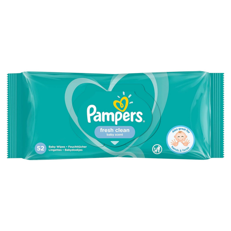 Pampers Fresh Clean Baby Wipes Baby Scent 52S