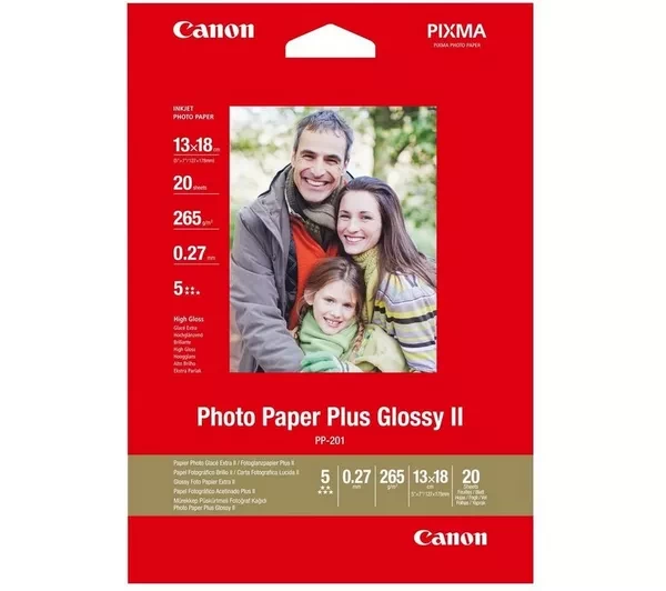 CANON PP-201 130 x 180 mm Glossy II Photo Paper Plus – 20 Sheets