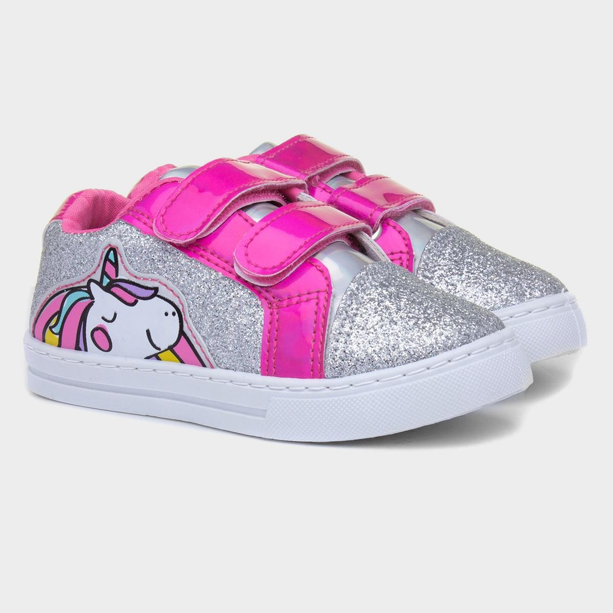 Buckle My Shoe Kids Silver Unicorn Shoe