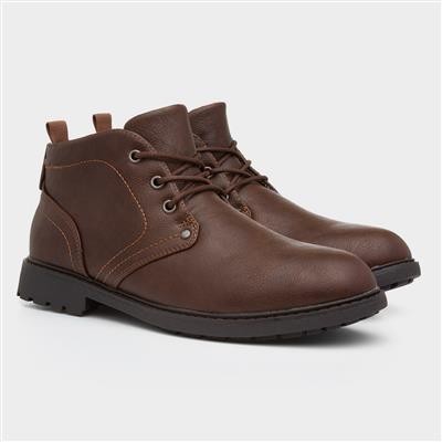 Mens Brown Lace Up Boot