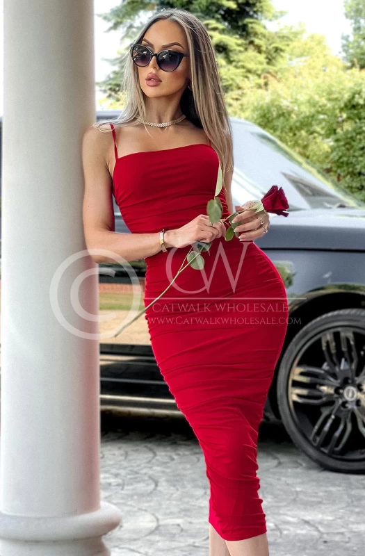 RHIANNON MESH BODYCON MIDI DRESS