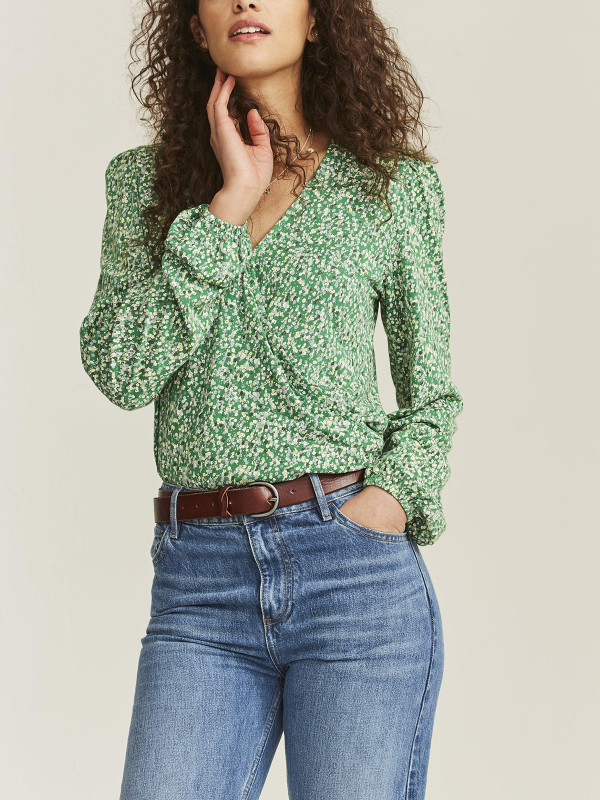 Bethany Confetti Wrap Top