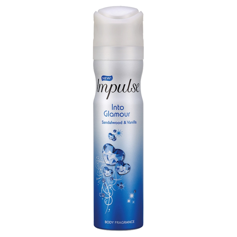 Impulse Into Glamour Sandalwood and Vanilla Fragrance Body Spray 75ml