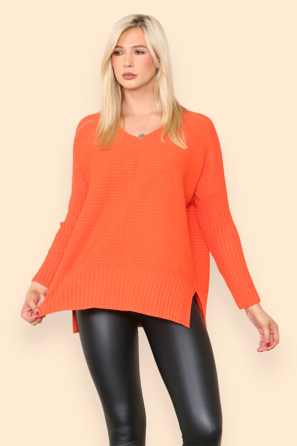 SIDE SLIT PATTERN JUMPER