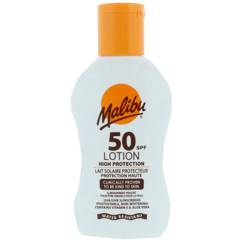 Malibu Water Resistant 50 SPF High Protection Sun Lotion 100ml