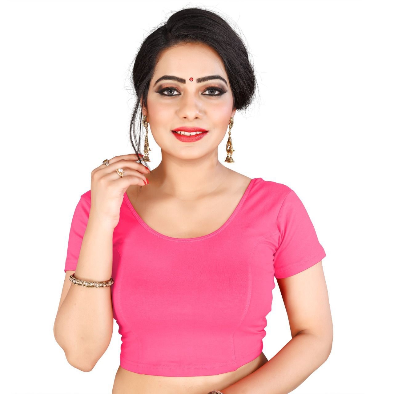COTTON LYCRA Stretchable Saree Blouse