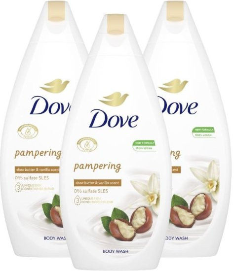 DOVE B/WASH PAMPERING SHEA+VAN - 225ML