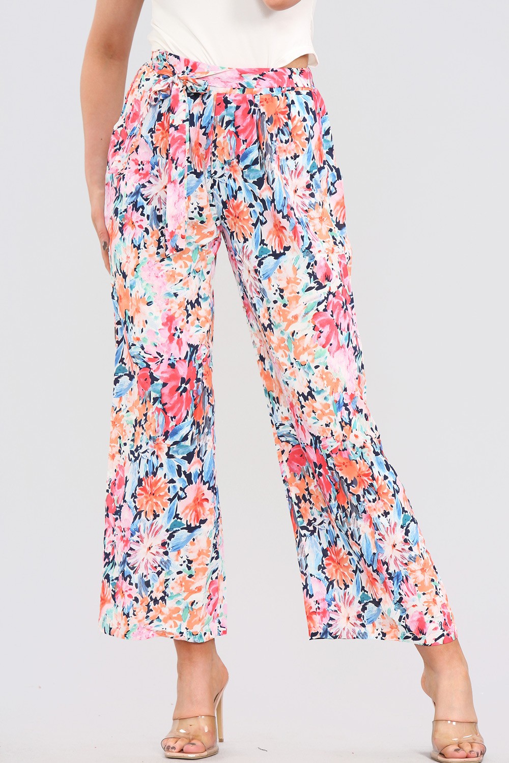 Floral Wide Leg Trousers