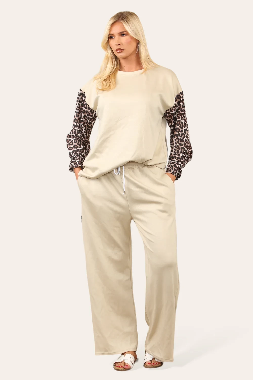 LEOPARD SLEEVE LOUNGEWEAR