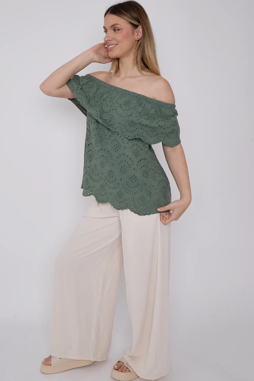 ANGLAISE OFF SHOULDER TOP