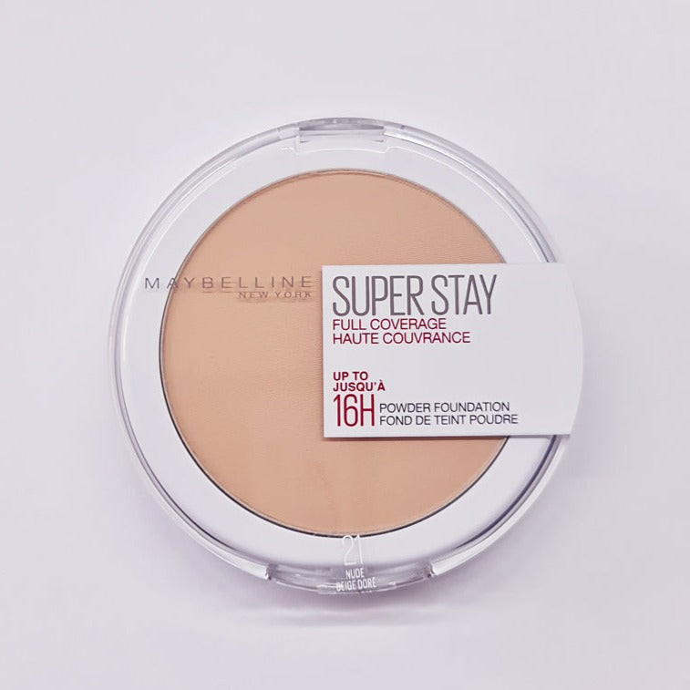 Maybelline Superstay 16HR Full Coverage Powder Foundation - 21 NUDE