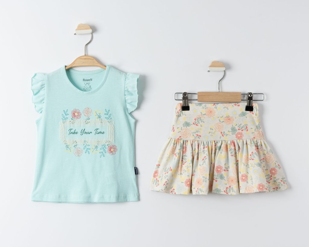 Girls 2pc Floral Summer Top & Skirt Set (3-6Y)